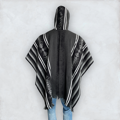 argue★SHETLAND WOOL LINEN VINTAGE PONCHO s-l400.png