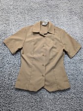 USMC Khaki Shirt Adult 8 Brown Short Sleeve US Marine Service Dress Military