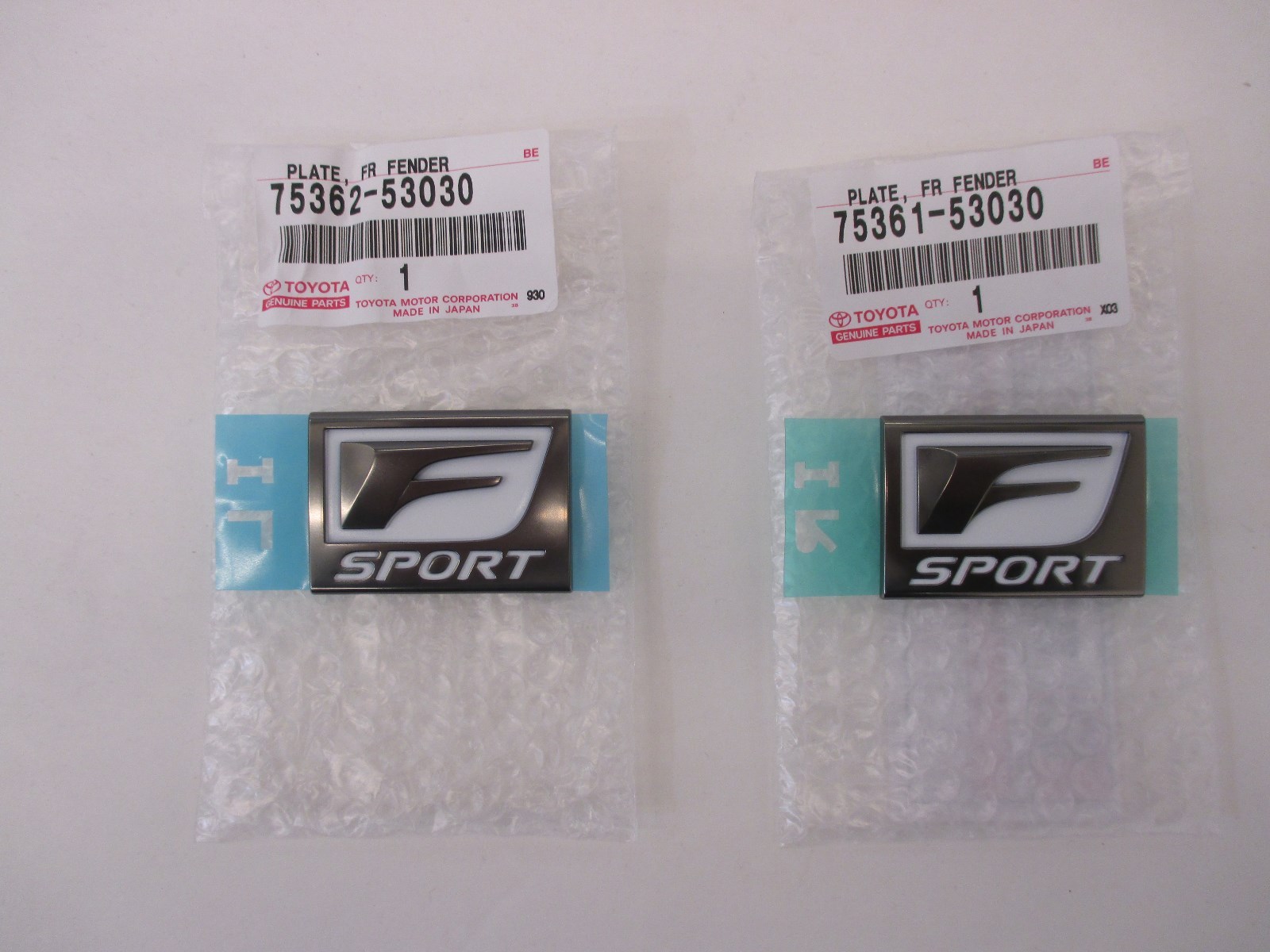 Genuine Lexus F-Sport Fender Emblem Set For 2014-2018 IS250 IS350 – OEM 75362-53030 75361-53030