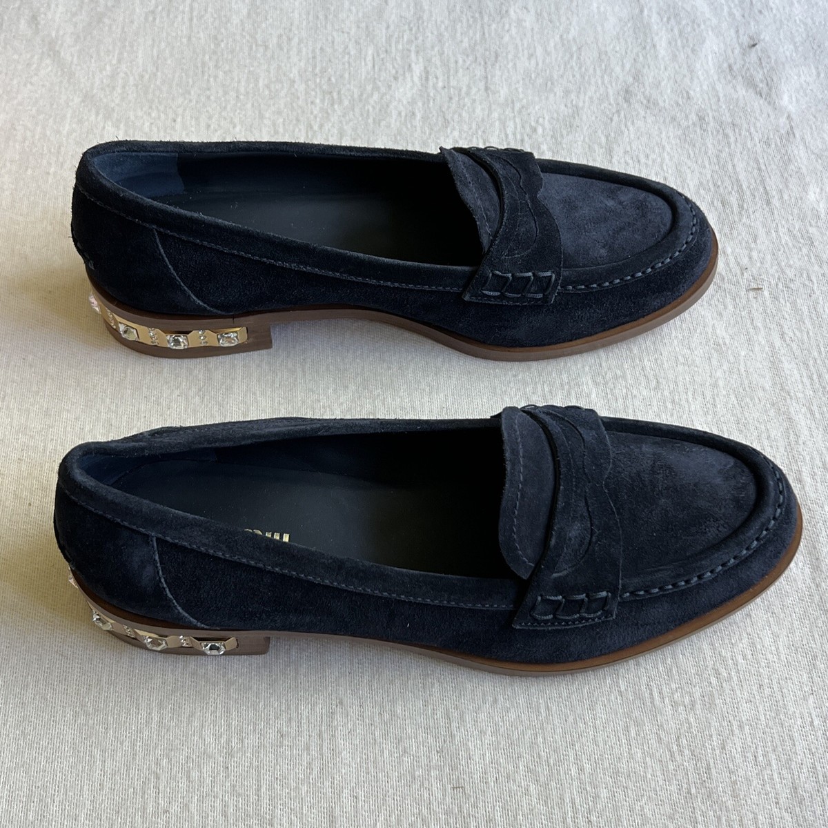 Miu Miu｜FLAT SHOES/LOAFERS (5D901D 276 F0967) Miu Miu Slip-on loafers elasticated back | The Fashion Square