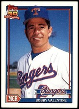 Bobby Valentine #489 1991 Topps