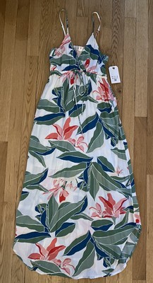 Hawaiian Flowered Maxi Dress. Sz medium 
