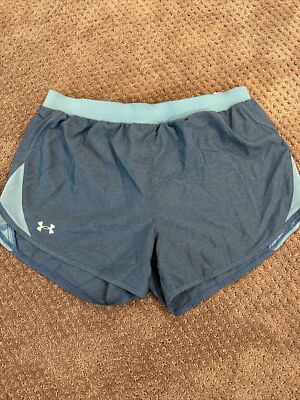 Under Armour Running Shorts Womens Size L Large Teal Fitted