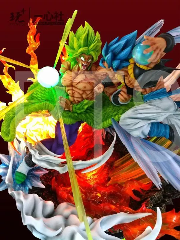 Dragon Ball Gogeta VS Broly Statue With Led Base Painted Model Collection  DBZ