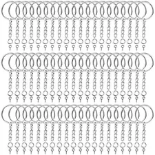 360Pcs Keychain Bulk 120Pcs Keychain Rings with Chain and 120Pcs Open
