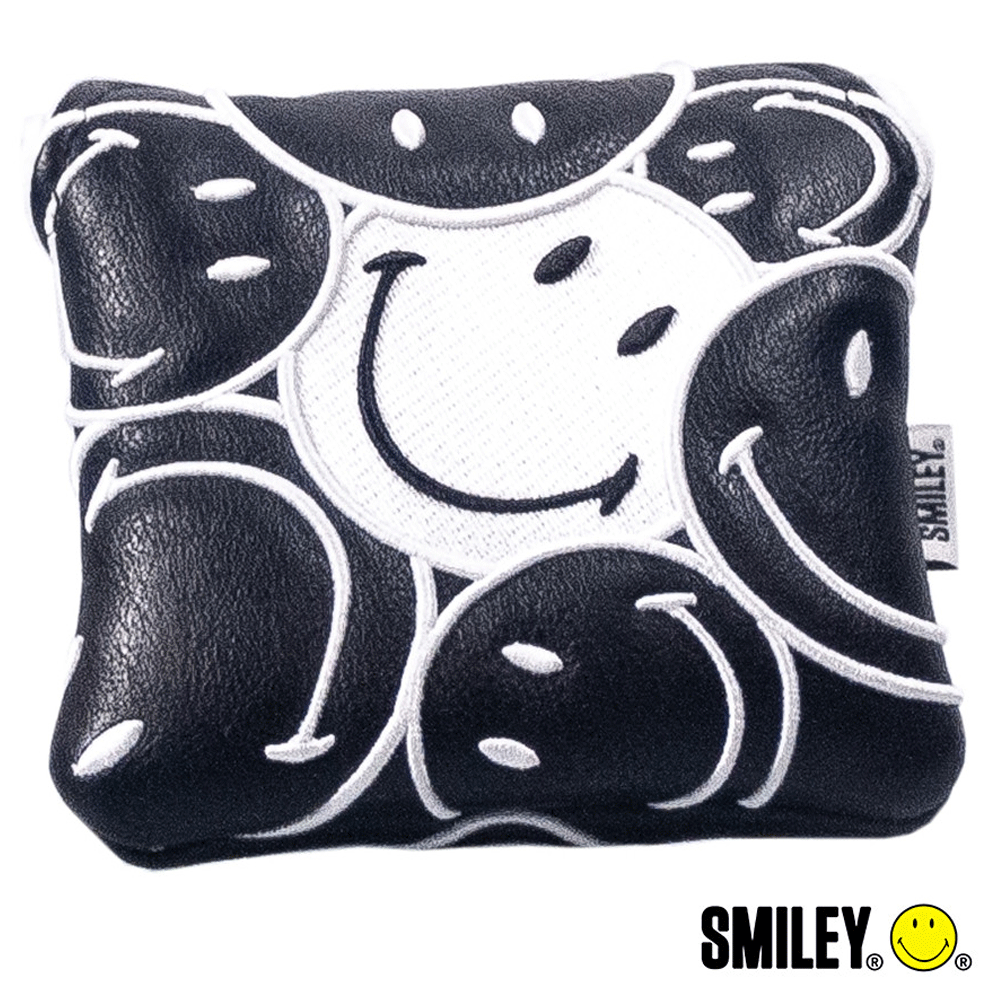 SMILEY ORIGINAL STACKED MALLET PUTTER HEADCOVER / BLACK / 2026 MODEL