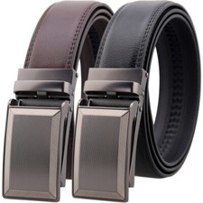 Leisure Men's Cow Leather Belt Automatic Buckle Belt Jeans Waist Strap Gift Hot