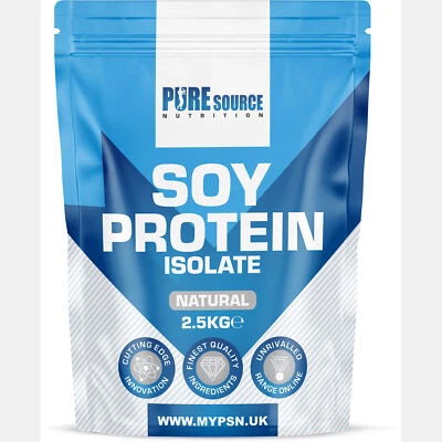 PURE SOURCE NUTRITION PSN Soy Protein Isolate Power Flavoured|Natural 2.5Kg-Vegan Protein Lactose Free