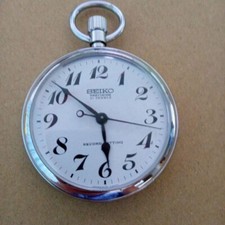 Seiko Precision Vintage Pocket Watch Manual 21 Jewels Open Face Railway Japan