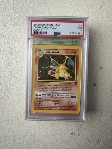 Pokemon Charizard Base Set 2 Holo Rare PSA 7