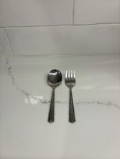Oneida Deluxe CHERIE Stainless 2 Piece Baby Set Made In America Mini Spoon Fork