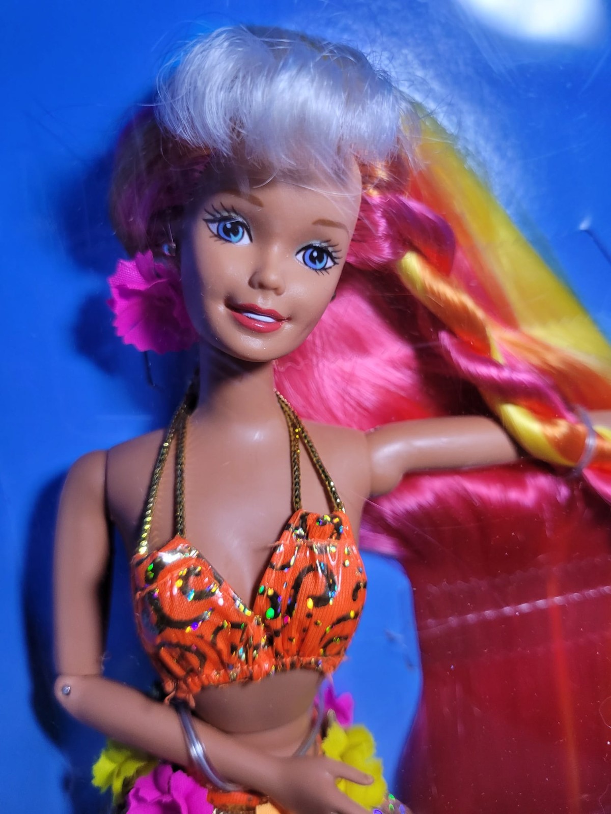 OVP Barbie Puppe Mattel Hula Hair 1996 Vintage Doll Petra Plasty Steffi 17047