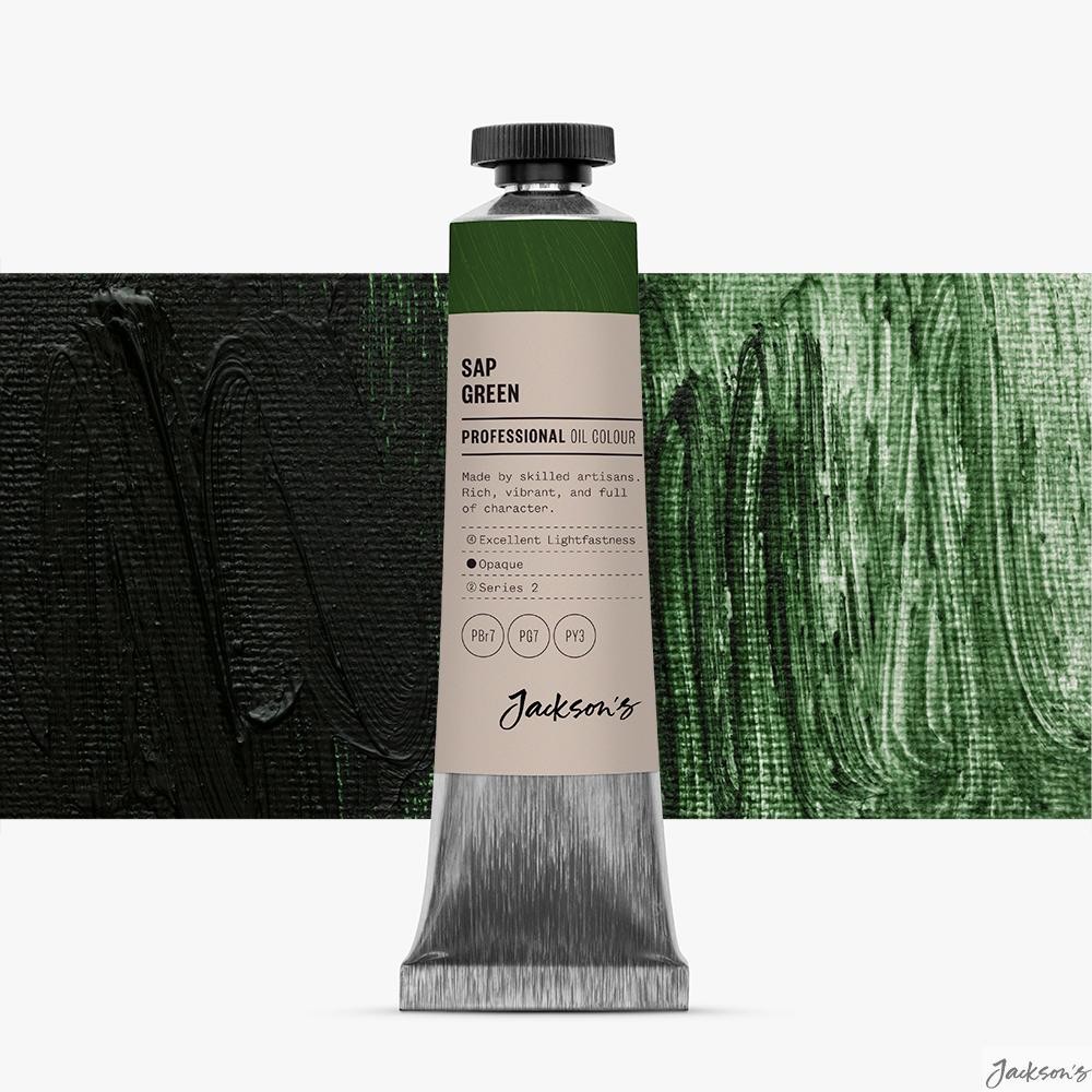 Jackson's : Professional Oil Paint : 40ml : Sap Green : Tube of Highly Pigmen...