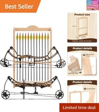 37.4 H x 22.05 W x 2.95 D Wall Mounted Bow and Arrow Display Rack for Hunting...