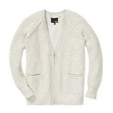 Aritzia Wilfred Free Waffle Knit Cardigan Sweater Zip Wool Alpaca Women Medium