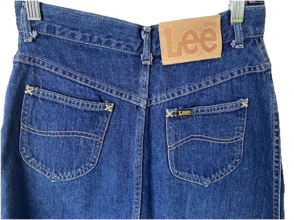 Винтажный 80-х годов Lee джинсовой ткани Jean юбка женщин высокая талия 25 ретро 26 в длину Союза сделано - Изображение 3 из 4