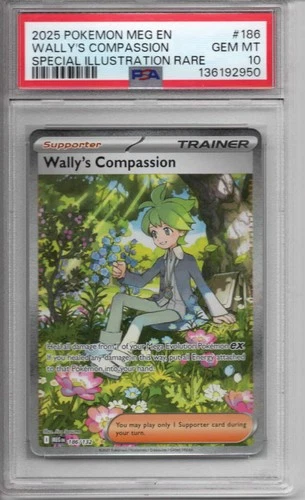 Pokemon TCG - Wally's Compassion - Mega Evo - SIR - #186/132 - GEM MINT - PSA 10