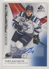 2019-20 Upper Deck SP Game Used CHL Edition Blue Theo Rochette #42 Auto lc1
