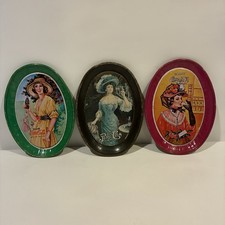 Vintage Coca-Cola Pepsi-Cola Mini Tip Trays Lot of 3 Oval Advertising 6”