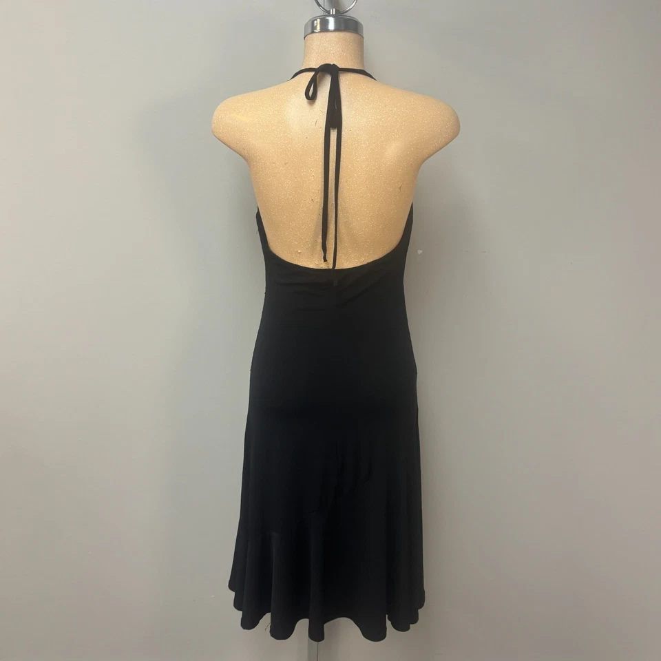 Vintage Ruby Rox Dress Womens XL Black Halter Babydoll Ruched Y2K Whimsy Fairy - Image 2 of 4