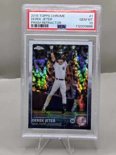2015 Topps Chrome - Derek Jeter #1 Prism Refractor PSA 10