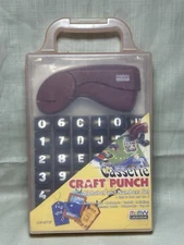 Marvy Uchida Cassette Craft Punch 36 Pc ABC 123 Letters Numbers CCP Set37 Case