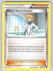 Misty's Determination 104/122 XY - BREAKpoint Uncommon Trainer Supporter