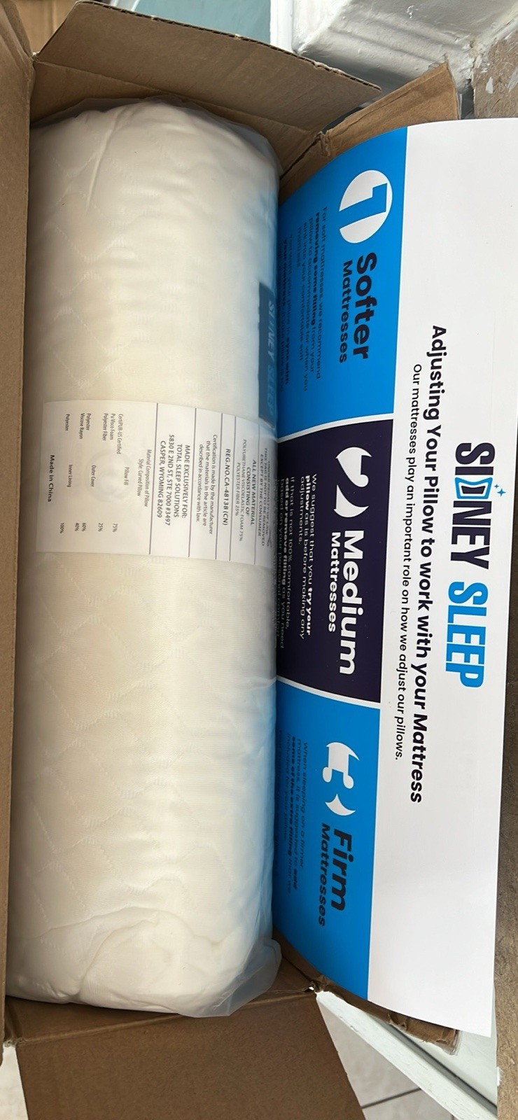 Sidney Sleep Queen Size Pillow - Brand New