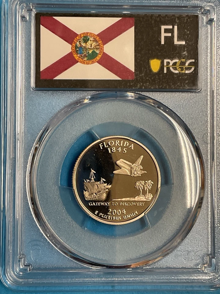 3-Coins 25c/25c/25c State Quarters PCGS PR69DCAM 2000S NH/2004S FL/2005S OR - Image 4 of 4