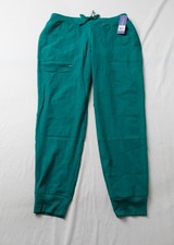 Heartsoul Women's Low-Rise Stretch Waist Jogger Scrub Pants JT8 Green Medium NWT