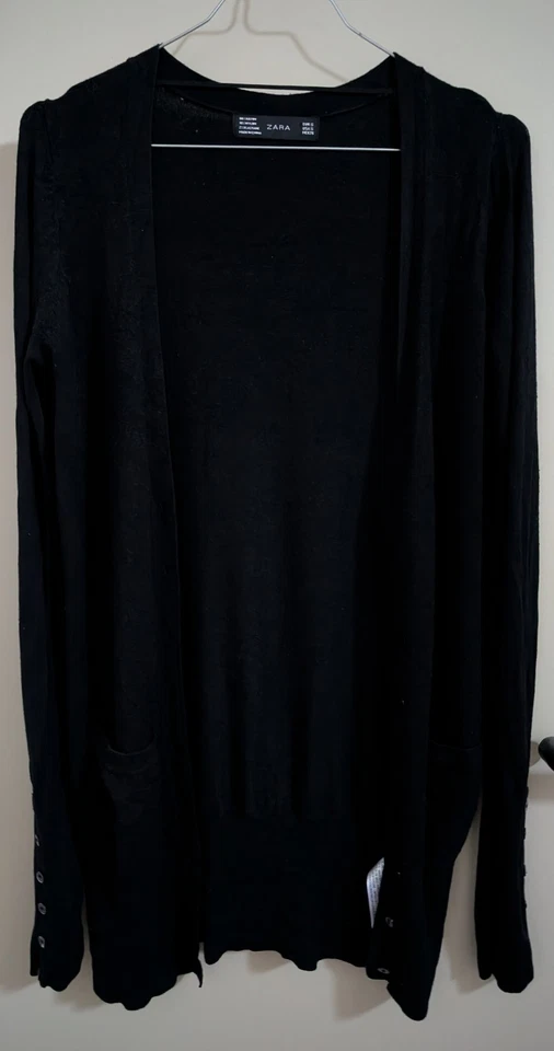 Damenstrickjacke Cardigan ZARA schwarz Größe S - Bild 1 von 1