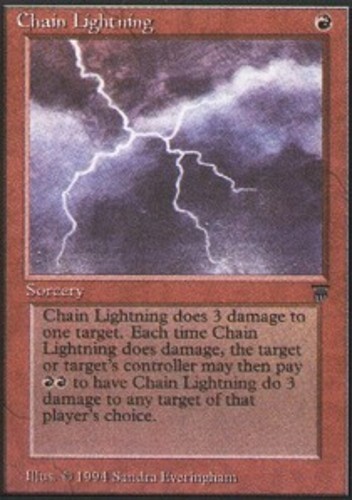 MTG Chain Lightning, Legends, Lightly Played, English