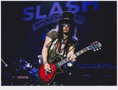 Slash Guns N Roses Guitarist 8'' x 10'' Photo Hand Signed in 2022 + COA