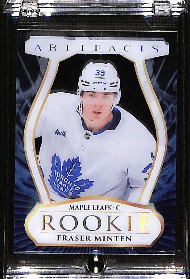2024-25 Upper Deck Artifacts Fraser Minten Clear Cut Rookie Update RC Bruins - Image 2 of 4