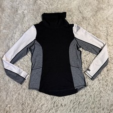 Women  s Small Black/Grey Kerrits Long Sleeve Horseback Riding Sweater Shirt