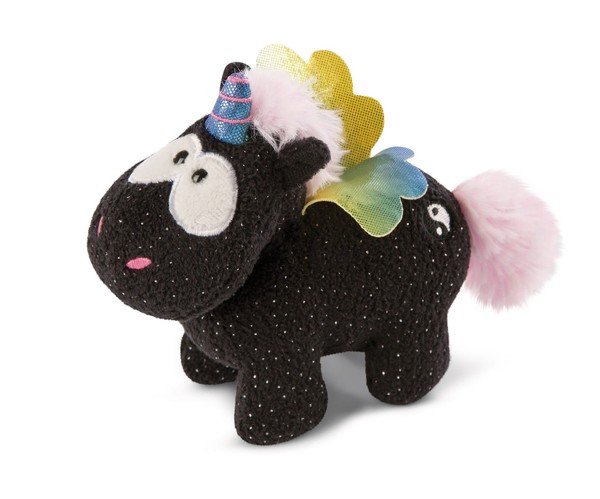 Nici 47376 - Kuscheltier Einhorn Rainbow Yin Ca. 22 Cm, PlüSch Schwarz-image