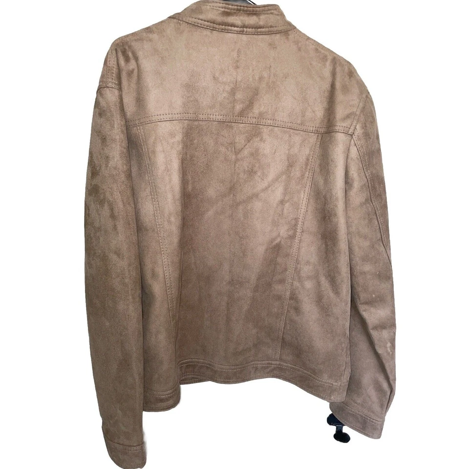 Chaqueta de Cuero Gamuza AG Milano Hecha en Italia Marrón Claro M Hombres Nueva con Etiquetas Talla XL Foto 2 de 4