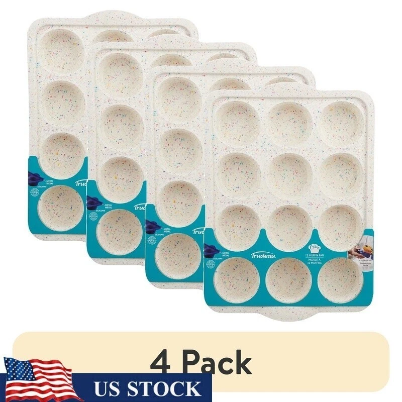 Silicone Nonstick Muffin Pan 12 Count Dishwasher Oven Freezer Safe BPA Free New