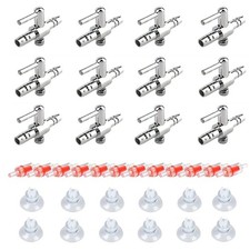 12 PCS Aquarium Air Flow Control Valve, 3/16, One-Way, Lever, Splitter, Pump