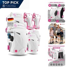 Kids Adult Knee and Elbow Pads Set 6pcs with Wrist Guards Breathable Safety Gear