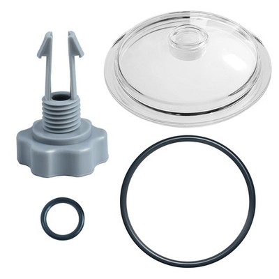 SF80110-1 Leaf Trap Cover Lid 5 inch Have O-Ring & Valve, Fit for Intex black