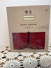 Hunter Women's Tall Boot Socks Military Red Size 5-7 US NIB