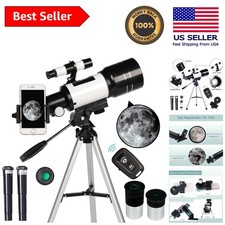 70mm Aperture Portable Telescope 15X-150X for Kids  Adults - Gift for Beginners
