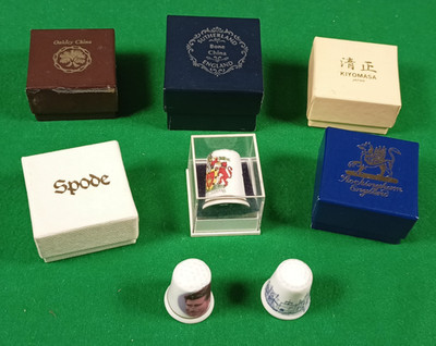 Sammlung 8 x China Fingerhüte Konvolut/Restposten - gemischte Marken - UK & Japan