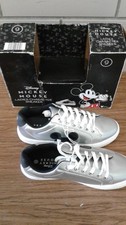 EUC Disney Mickey Mouse Silver Sneakers Character Shoes Women's ALDI Exclusive