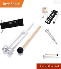 Lightweight 128 Hz Tuning Fork with Striking Hammer - Ideal for Health Practices