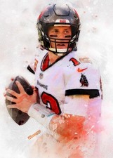 Tom Brady Art Card Limited #ed/100 John Rudolph Only 100 Made Bucs