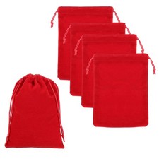 Headphone Bag, 5 Pcs 7.09x5.12 Inch Headset Carrying Pouch Red