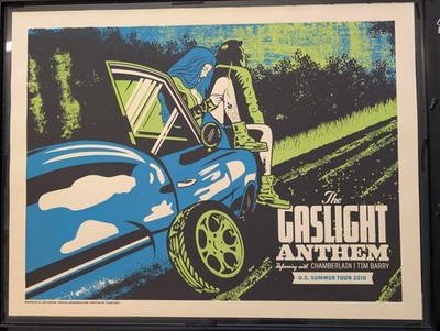 Gaslight Anthem Concert Poster US Summer Tour 2010 El Jefe Design