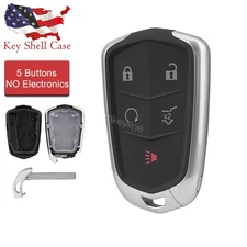 5B Key Fob Remote Shell Case Replacement for Cadillac SRX XTS HYQ2AB HYQ2EB